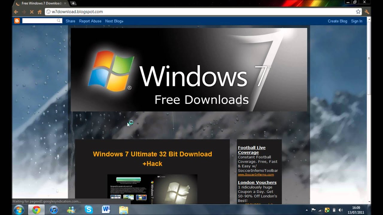 Free installation of windows 7